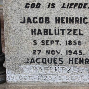 HABLUTZEL Jacob Heinrich 1858-1945 :: HABLUTZEL Jacques Henri 1923 1999