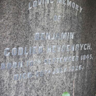 HEYDENRYCH Benjamin Godlieb 1845-1926