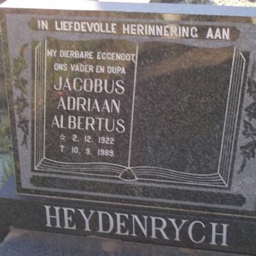 HEYDENRYCH Jacobus Adriaan Albertus 1922-1989