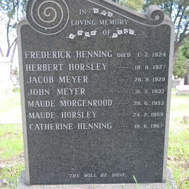 HENNING :: HORSLEY :: MEYER :: MORGENROOD