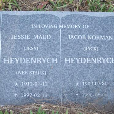 HEYDENRYCH Jacob Norman  1909-1998 &amp; Jessie Maud STARK 1912-1997