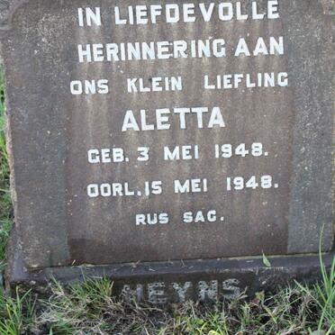 HEYNS Aletta 1948-1948