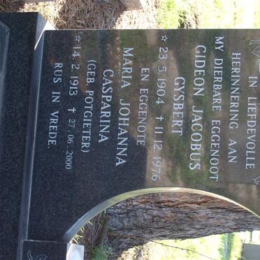 HEYNS Gideon Jacobus Gysbert 1904-1976 &amp; Maria Johanna Casparina POTGIETER 1913-2000