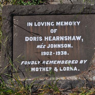 HEARNSHAW Doris nee JOHNSON 1902-1938