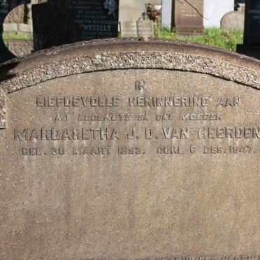 HEERDEN Margaretha J.D., van 1893-1947