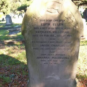 HENDRICKSE Jacob Charles -1933 &amp; Johanna Magdelena -1947