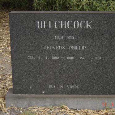 HITCHCOCK Redvers Phillip 1902-1971