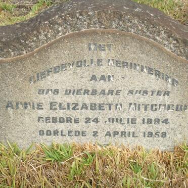 HITCHCOCK Annie Elizabeth 1894-1958