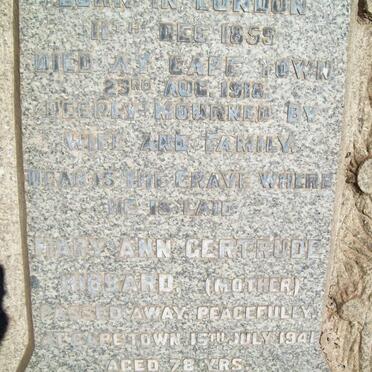 HIBBARD Arthur John 1859-1918 &amp; Mary Ann Gertrude -1941