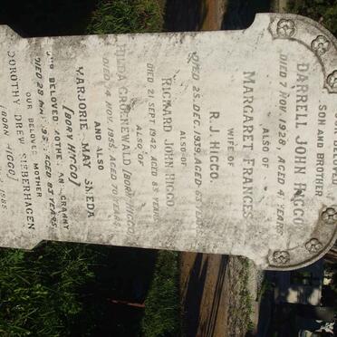 HIGGO Darrel John -1928 :: HIGGO Richard John -1942 &amp; Margaret Frances -1939