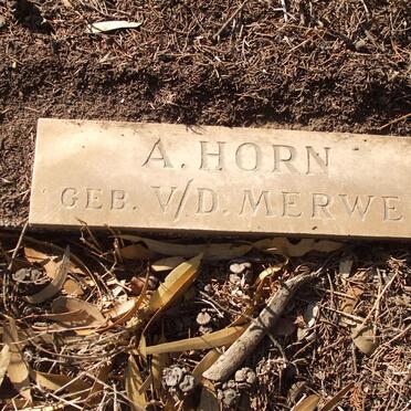 HORN A. nee V.D. MERWE