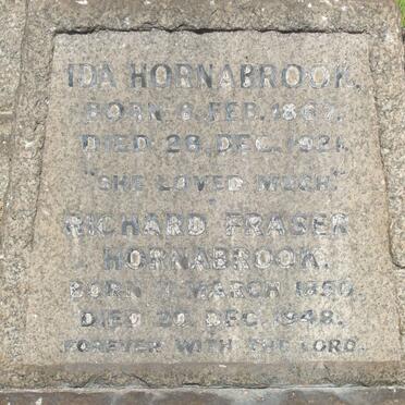 HORNABROOK Richard 1850-1948 &amp; Ida 1867-1921