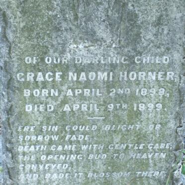 HORNER Grace Naomi 1898-1899
