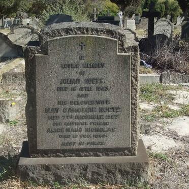 HOETS Julian -1945 &amp; May Caroline -1953