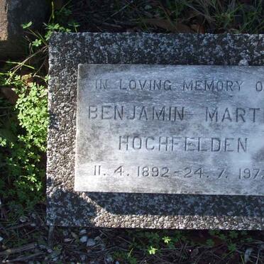 HOCHFELDEN Benjamin Martin 1892-1972