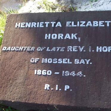 HORAK Henrietta Elizabeth 1860-1944