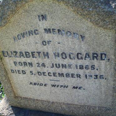 HOGGARD Elizabeth 1865-1936