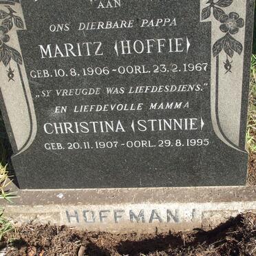 HOFFMANN Maritz 1906-1967 &amp; Christina 1907-1995