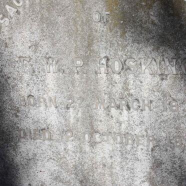 HOSKING F.W.P. 1837-1893