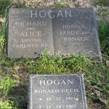 HOGAN Richard &amp; Alice :: HOGAN Ronald Cecil 1911-2003