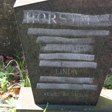HORSTMAN Maretha 1949-1950 :: HORSTMAN Linda 1961-1961
