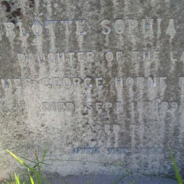 HORNE Charlotte Sophia  -1895