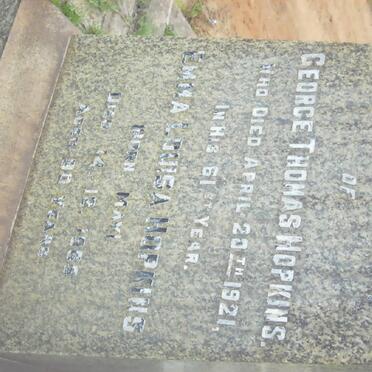 HOPKINS George Thomas -1921 :: HOPKINS Emma Louisa -1955