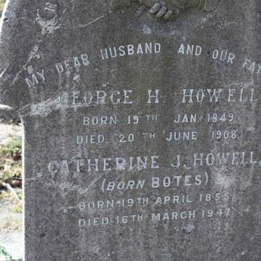 HOWELL George H. 1849-1908 &amp; Catherine J. BOTES 1855-1947