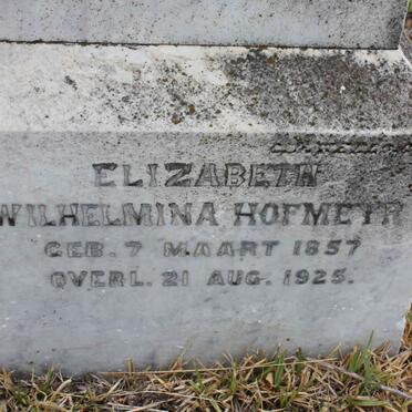 HOFMEYR Elizabeth Wilhelmina 1857-1925
