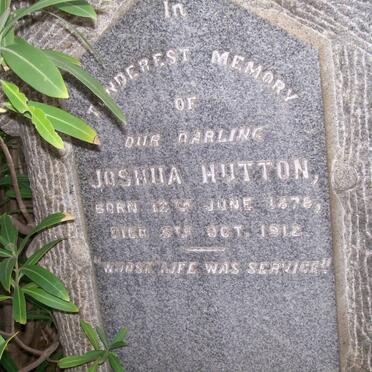 HUTTON Joshua 1878-1912