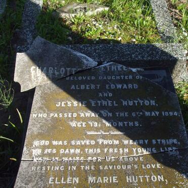 HUTTON Charlotte Ethel -1894 :: HUTTON Ellen Marie 1902-1903