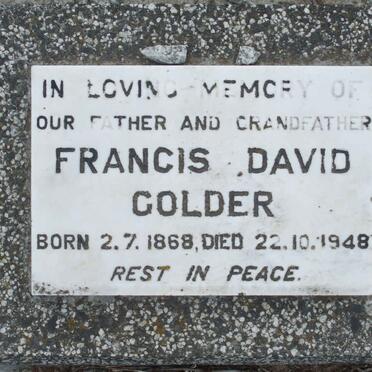 COLDER Francis David 1868-1948