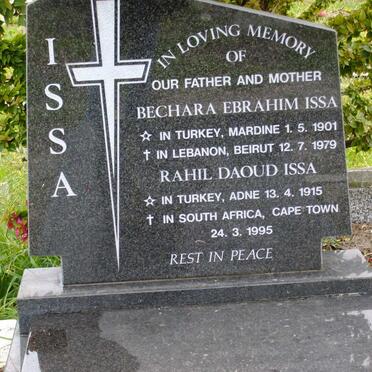 ISSA Bechara Ebrahim 1901-1979 &amp; Rahil Daoud 1915-1995