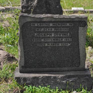 IRVINE Joseph 1865-1926