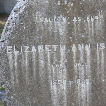 ISBELL Elizabeth Ann nee HOAL 1828-1905