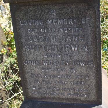 IRWIN John Wesley -1897 :: IRWIN Sarah Jane Sutton -1945