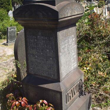 IRWIN John Wesley -1897 :: IRWIN Sarah Jane Sutton -1945