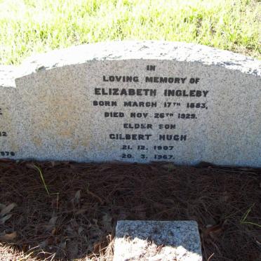 INGLEBY Elizabeth 1883-1929 :: INGELBY Gilbert Hugh 1907-1967 :: INGELBY George Adie 1912-1978