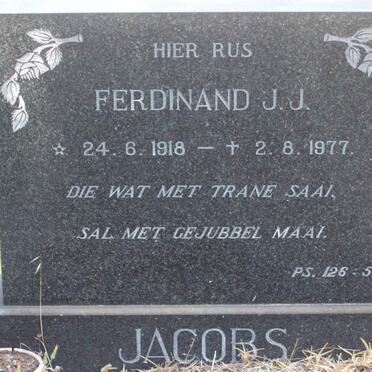 JACOBS Ferdinand J.J.  1918-1977