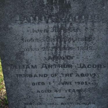 JACOBS William Arthur -1905 &amp; Jacoba 1862-1898