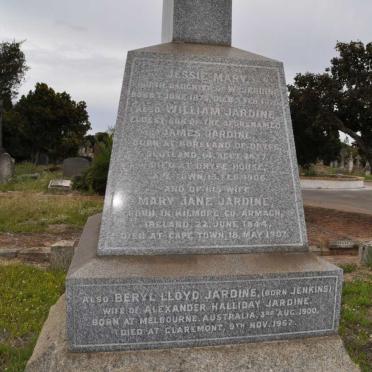 JARDINE William 1837-1906 &amp; Mary Jane 1844-1907 :: JARDINE  Jessie Mary 1875-??