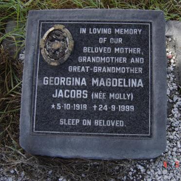 JACOBS Georgina Magdalena nee MOLLY 1918-1998