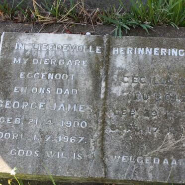 JAMES George 1900-1967 &amp; Cecilia C.S. DU BOIS 1904-1984