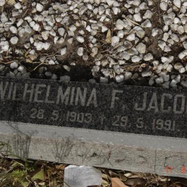 JACOBS Wilhelmina F. 1903-1991