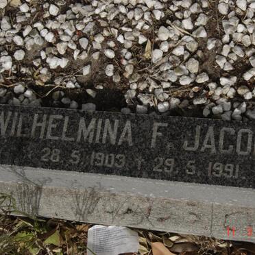 JACOBS Wilhelmina F. 1903-1991