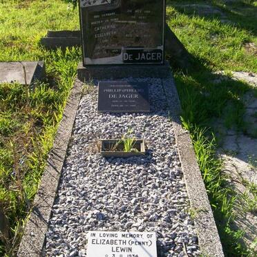 JAGER Phillip, de 1938-1992 :: DE JAGER Catherine Elizabeth 1902-1966 :: LEWIN Elizabeth 1934-1974