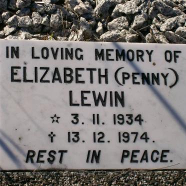 LEWIN Elizabeth 1934-1974