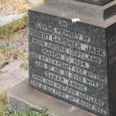 JACK Robert Gardner 1854-1916 &amp; Sarah Annie 1849-1933 :: JACK Andrew 1885-1953 :: JACK James Gardner 1883-1922 