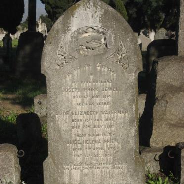 JEWELL Joseph Prisk -1914 :: WATERMAN Alice Elizabeth 1893-1917 :: PRIEM Alice Helena 1871-1936