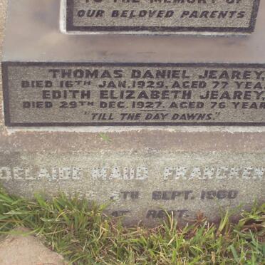 JEAREY Thomas Daniel -1929 &amp; Edith Elizabeth -1927